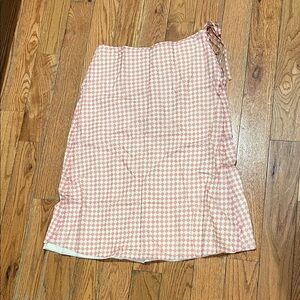 J. Crew Pink and White A-Line Skirt